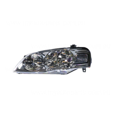 Chrome Halogen Head Lamp Passenger Side Certified Suits Ford Falcon Futura/Fairmont BF II 2006 to 2008