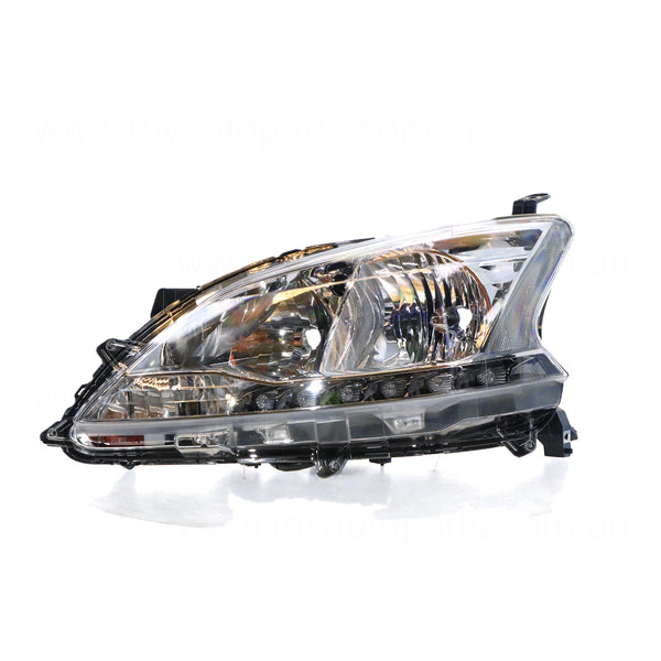 Halogen Head Lamp Passenger Side OEM Suits Nissan Pulsar ST B17 2012 to 2017