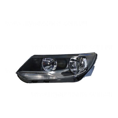 Halogen Electric Adjust Head Lamp Passenger Side Certified Suits Volkswagen Tiguan 5N 2011 to 2016