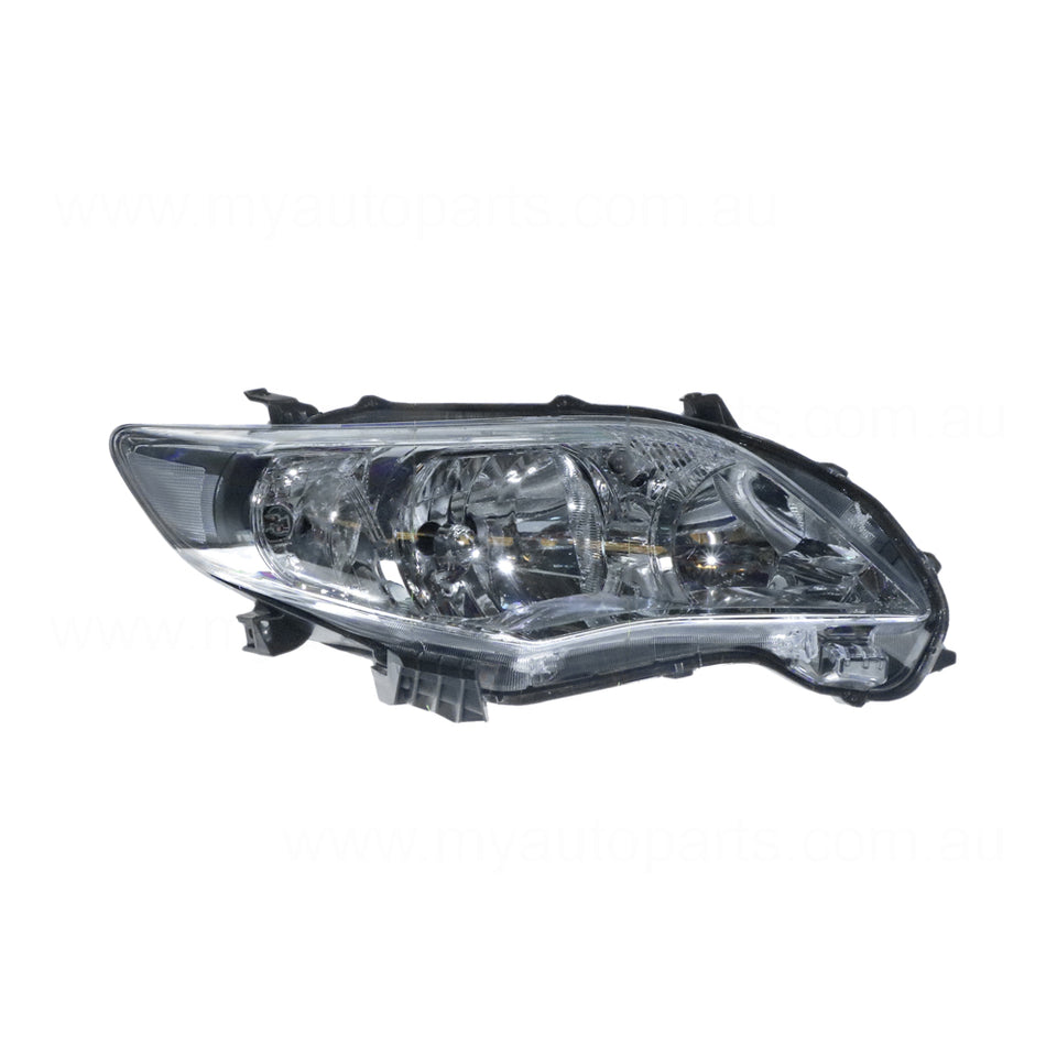 Halogen Head Lamp Drivers Side Certified Suits Toyota Corolla ZRE152R 2010 to 2013