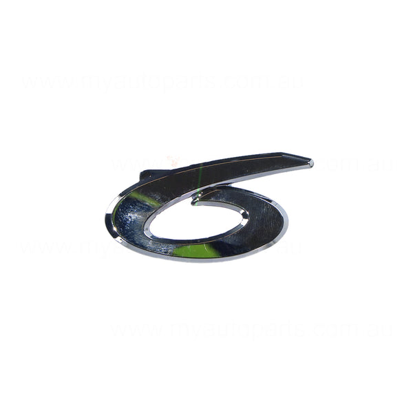 Boot lid Emblem "6" OEM Suits Mazda 6 GH 2008 to 2012