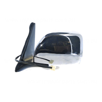 Chrome Door Mirror Electric Adjust Passenger Side Aftermarket Suits Toyota Landcruiser 100 SERIES 1998 to 2007