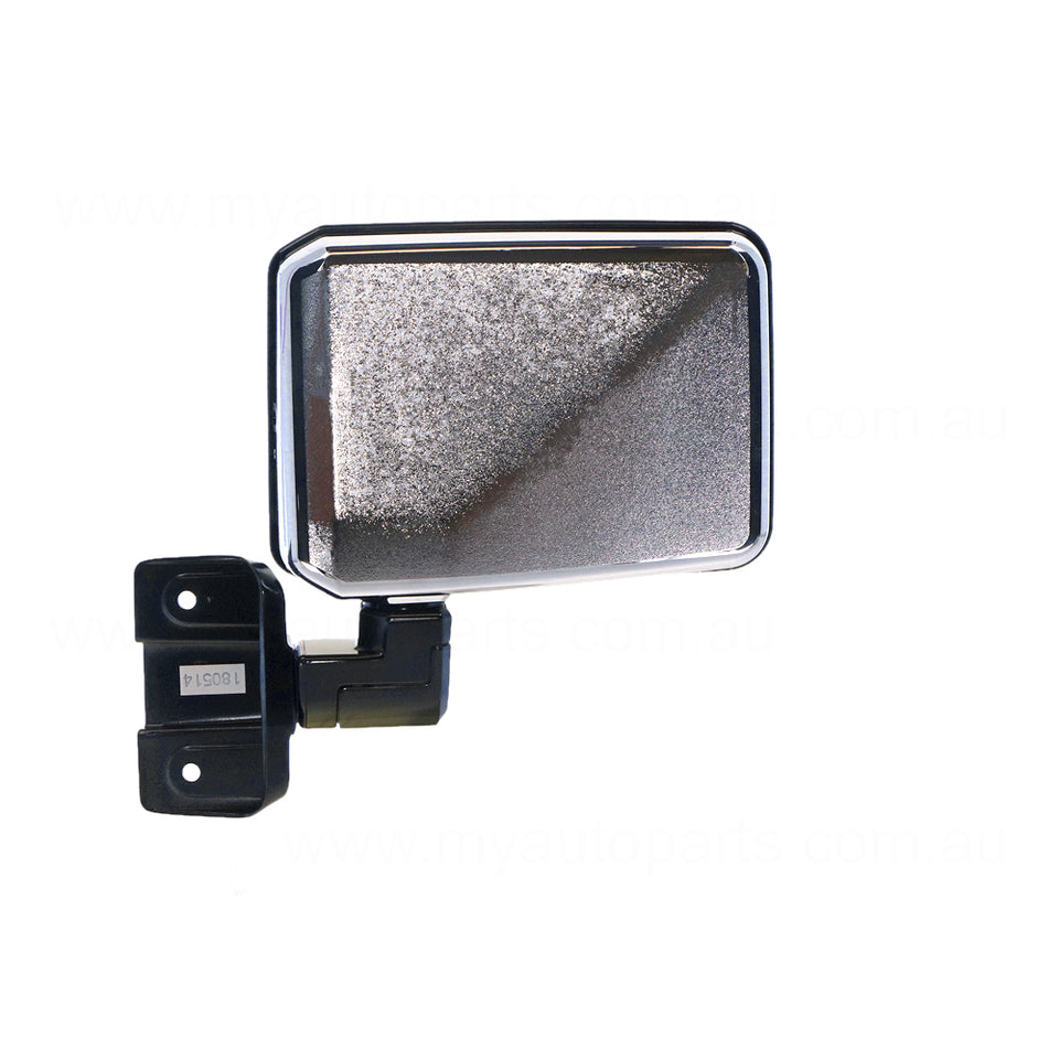 Chrome Door Mirror Drivers Side OEM suits Toyota Landcruiser 70 Series 1990 to 2016