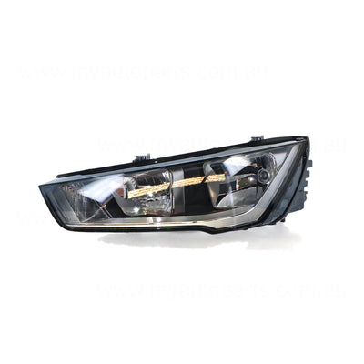 Halogen Head Lamp Passenger Side Genuine Suits Audi A1 8X Hatch 2/2015 to 7/2019