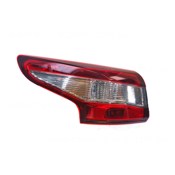 Black Red/Clear Tail Lamp Passenger Side Certified Suits Nissan Qashqai J11 2014 to 2018