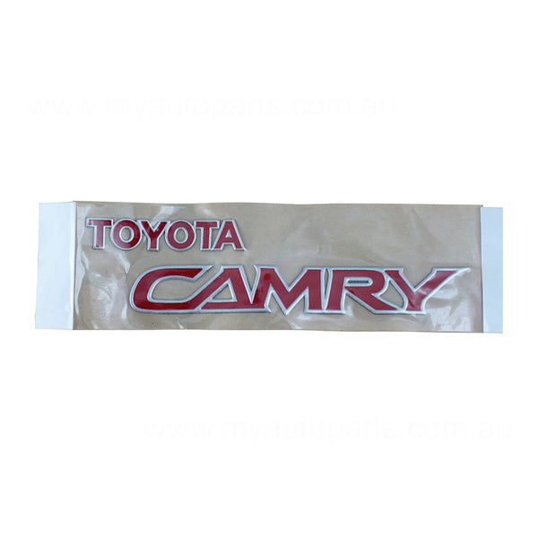 Red Boot lid Emblem "Toyota Camry" OEM Suits Toyota Camry ACV36R 2002 to 2006