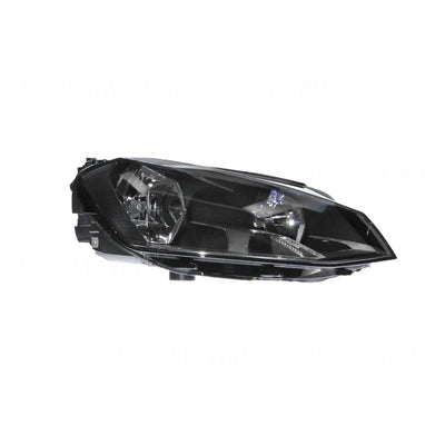 Halogen Manual Adjust Head Lamp Drivers Side OES Suits Volkswagen Golf MK 7 2013 to 2017