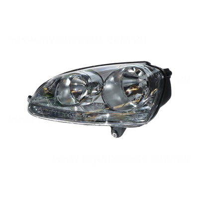 Chrome Head Lamp Passenger Side Certified suits Volkswagen Golf/Jetta 2004 to 2011