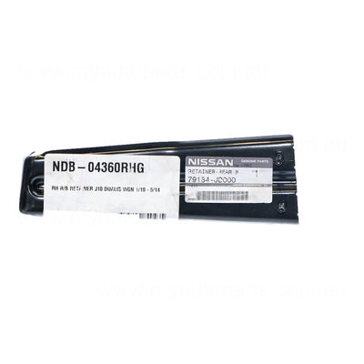 Rear Bar Retainer Drivers Side Genuine Suits Nissan Dualis J10 2010 to 2014