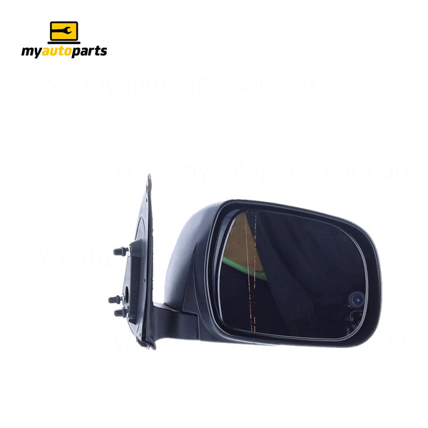Black Door Mirror Manual Adjust Drivers Side Certified suits Toyota Hilux 15/16/25/26 Series Single Cab/Xtra Cab 4WD SR & SR5 2009 to 2015