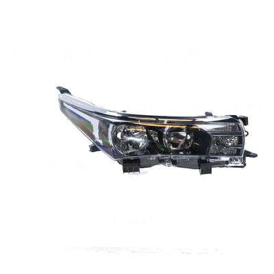 Halogen Head Lamp Drivers Side Certified Suits Toyota Corolla ZRE172R 2013 to 2016
