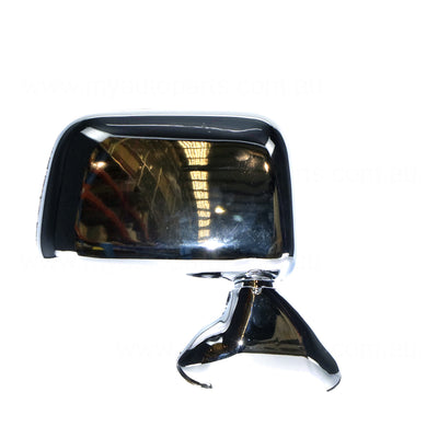 Chrome Door Mirror Door Mount Drivers Side Aftermarket Suits Toyota Hilux 80 Series 1988 to 1997