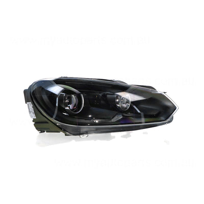Xenon Black Head Lamp Drivers Side OEM Suits Volkswagen Golf R MK 6 6/2010 to 3/2013