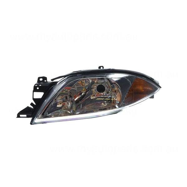 Chrome Halogen Head Lamp Amber Indicator Passenger Side Certified Suits Ford Falcon Fairmont/Ghia AU2/AU3 2000 to 2002