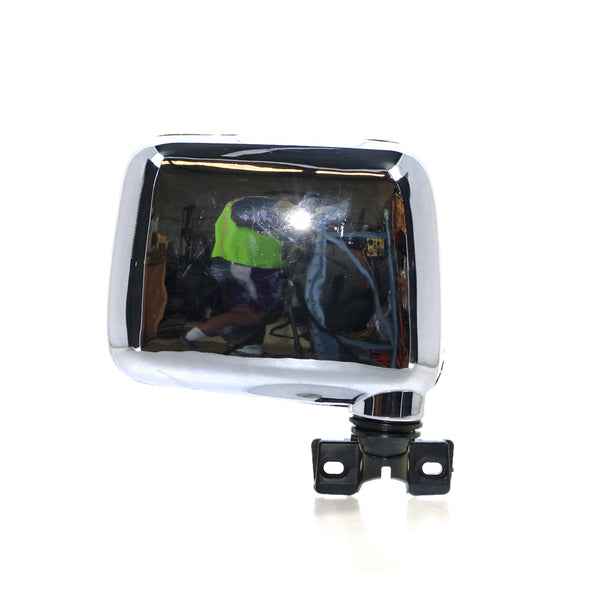 Door Mirror, Chrome, Drivers Side Aftermarket Suits Holden Rodeo TF 1988 to 2003