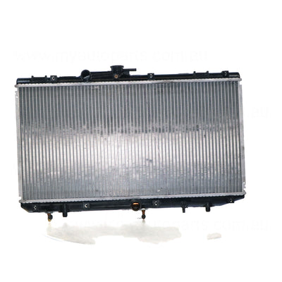 Radiator 28 / 28 mm Plastic Aluminium 325 x 638 x 16 mm Automatic 1.4 L 4E Aftermarket Suits Toyota Starlet EP91R 1996 to 1999