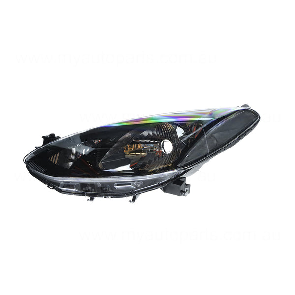 Halogen Manual Adjust Head Lamp Passenger Side OEM Suits Mazda 2 DE 2007 to 2014