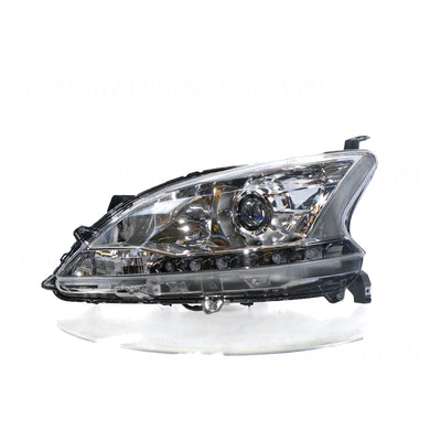 Xenon Head Lamp Passenger Side OEM Suits Nissan Pulsar Ti B17 2012 to 2015