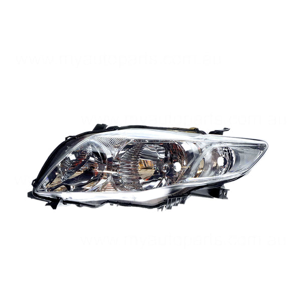 Halogen Head Lamp Passenger Side Genuine Suits Toyota Corolla ZRE152R 2007 to 2010