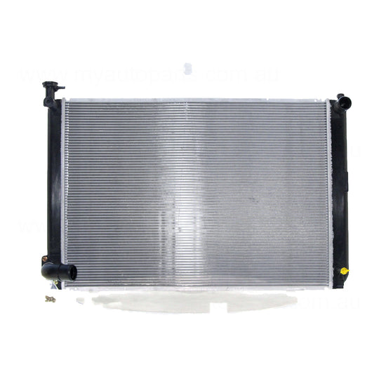 Radiator 38 / 34 mm Plastic Aluminium 670 x 480 x 22 mm Automatic 5.4 mm Fin 3.3 L 3MZFE Aftermarket Suits Lexus RX400H MHU38 2005 to 2008