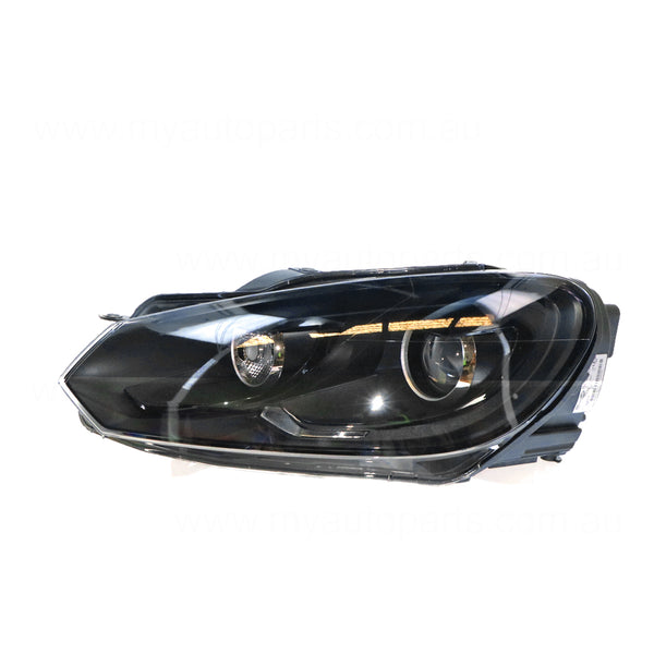Xenon Black Head Lamp Passenger Side OEM Suits Volkswagen Golf R MK 6 6/2010 to 3/2013