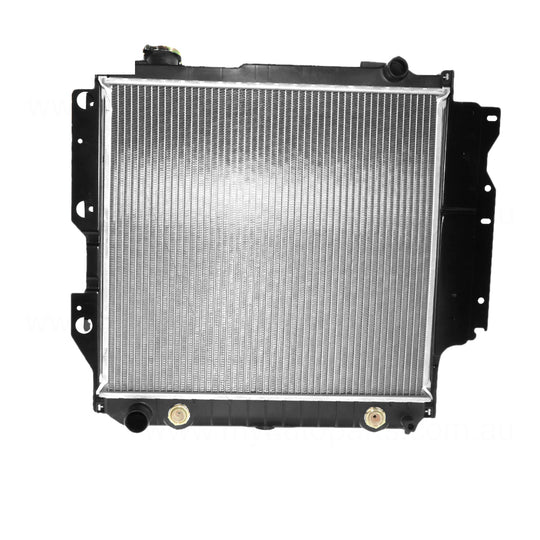 Radiator 32 / 38 mm Plastic Aluminium 460 x 488 x 32 mm Manual/Auto 4.0L L VP Aftermarket Suits Jeep Wrangler TJ 1996 to 2007