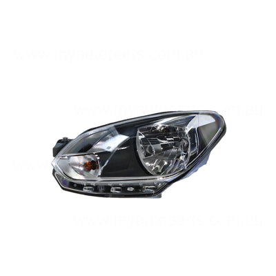 Halogen Electric Adjust Head Lamp Passenger Side OES Suits Volkswagen Up AA 2012 to 2014