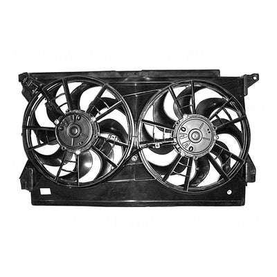 12 v Radiator Fan Assembly Aftermarket Suits Ford Falcon DF/DL/EF/EL/XH 1994 to 1999 4 Pin Plug