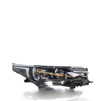 Halogen Head Lamp with Mould Drivers Side Genuine Suits Toyota Corolla ZRE172R 2013 to 2016
