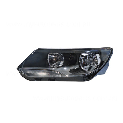 Halogen Electric Adjust Head Lamp Passenger Side OES Suits Volkswagen Tiguan 5N 2011 to 2016