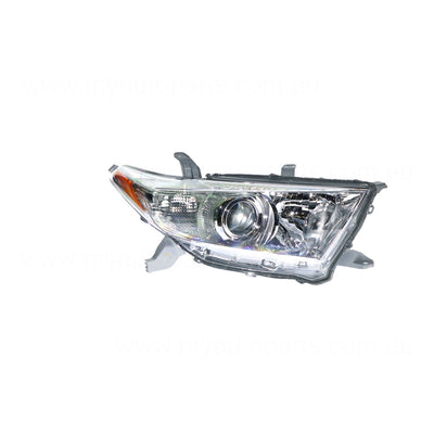 Head Lamp Drivers Side Genuine Suits Toyota Kluger GSU40R/GSU45R 2010 to 2013