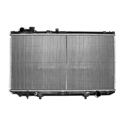 Radiator 34 / 38 mm Plastic Aluminium 400 x 758 x 16 mm Automatic 3.0 L 2JZ Aftermarket Suits Lexus GS300 / GS430 / GS460 JZS160R 1997 to 2005