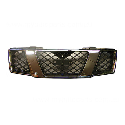 Chrome Grille Aftermarket suits Nissan Navara D40 & Pathfinder R51 2/2005 to 1/2010
