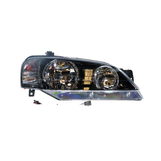 Black Halogen Head Lamp Drivers Side Certified Suits Ford Falcon XT BA/BF 2002 to 2006