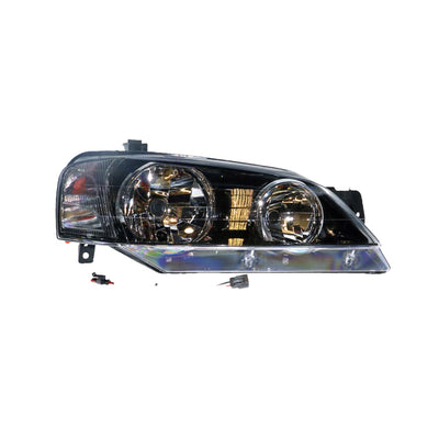 Black Halogen Head Lamp Drivers Side Certified Suits Ford Falcon XT BA/BF 2002 to 2006