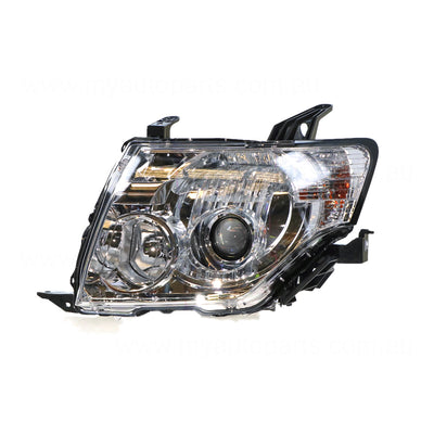Xenon Chrome Head Lamp Passenger Side OEM suits Mitsubishi Pajero Exceed 2006 to 2009