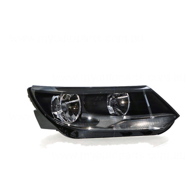 Halogen Electric Adjust Head Lamp Drivers Side OES Suits Volkswagen Tiguan 5N 2011 to 2016
