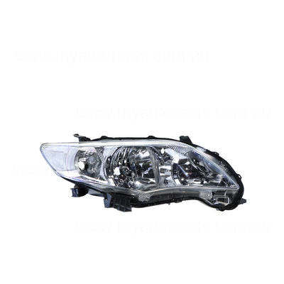 Halogen Electric Adjust Head Lamp Drivers Side OEM Suits Toyota Corolla ZRE152R 2010 to 2013
