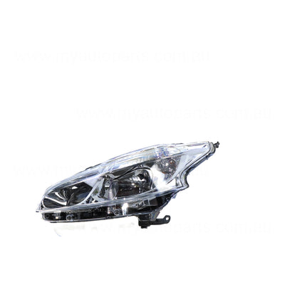Halogen Manual Adjust Head Lamp Passenger Side OES Suits Peugeot 208 A9 2012 to 2015