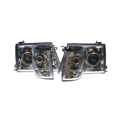 Performance Set Head Lamp with Corner Lamps Certified suits Toyota Hilux 9/2001 to 7/2004