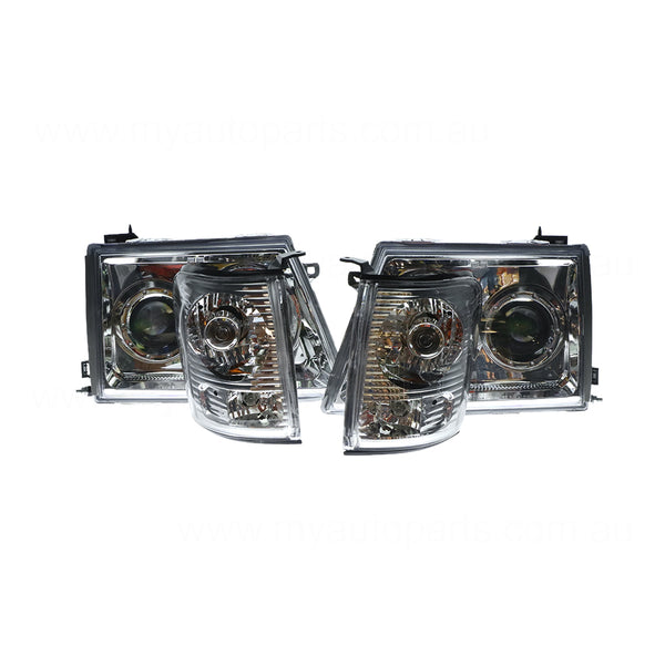 Performance Set Head Lamp with Corner Lamps Certified suits Toyota Hilux 9/2001 to 7/2004