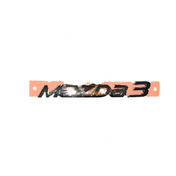 Boot lid Emblem "Mazda 3" OEM suits Mazda 3 Sedan 2013 to 2019