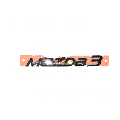 Boot lid Emblem "Mazda 3" OEM suits Mazda 3 Sedan 2013 to 2019