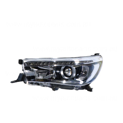 LED Head Lamp Passenger Side Certified suits Toyota Hilux 120 Series 7/2015 to 5/2020