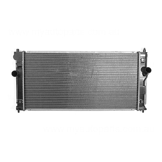 Radiator 34 / 34 mm Plastic Aluminium 650 x 318 x 16 mm Manual 1.8 L 1ZZ Aftermarket Suits Toyota MR2 ZZW30R 1999 to 2005