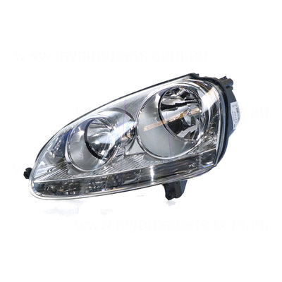 Chrome Head Lamp Passenger Side OES suits Volkswagen Golf/Jetta 2004 to 2011