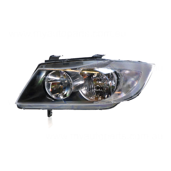 Halogen Manual Adjust Head Lamp Passenger Side OES Suits BMW 3 Series E90 2005 to 2008