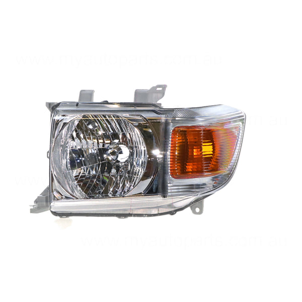Head Lamp Passenger Side OEM suits Toyota Landcruiser 70 Series 2007 to 2016