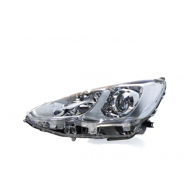 Head Lamp Passenger Side Genuine Suits Toyota Prius-C NHP10R E-CVT2015 to 2017