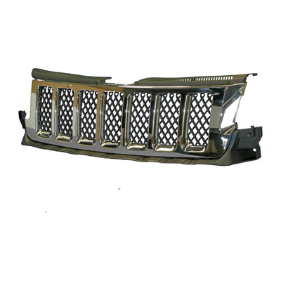 Chrome Grille With Black Mesh Aftermarket Suits Jeep Grand Cherokee WK 2011 to 2016
